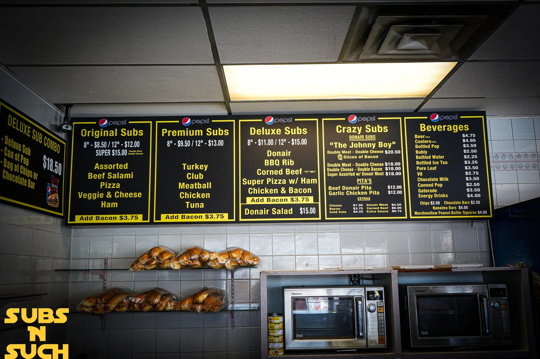 Signature donair sub at Subs N Such Calgary - original and first donair sub since 1977