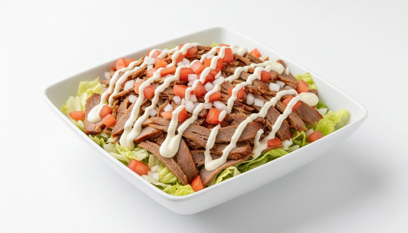 Fresh donair salad at Subs N Such in Calgary, AB